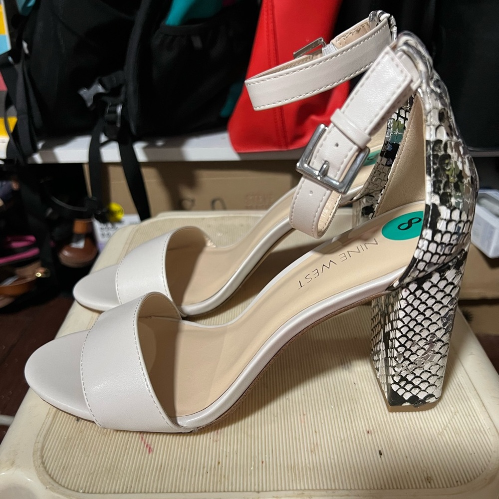 Nine West faux snake heels
